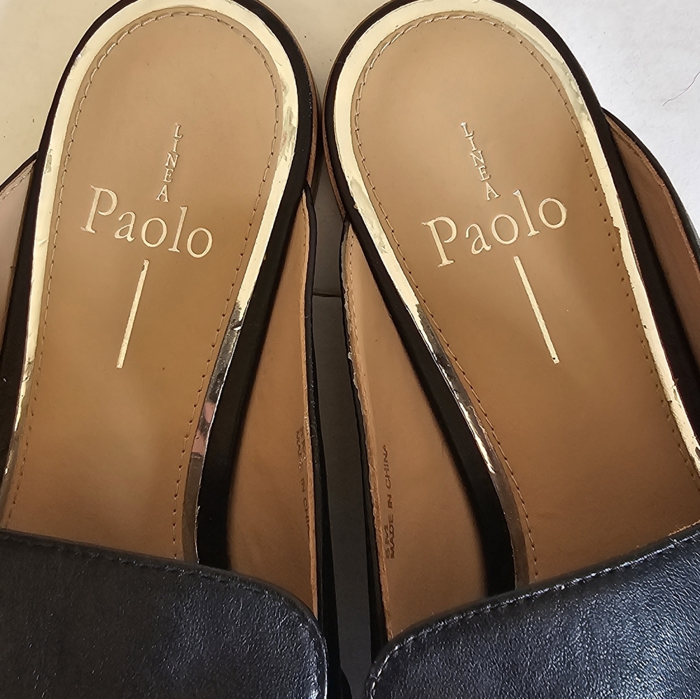 Linea Paolo Women's  Slip on Sliders Sandals Black Size 8 - Picture 7 of 13